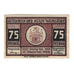 Banknote, Germany, Wunstorf Stadt, 75 Pfennig, Batiment, 1922, 1922-12-31