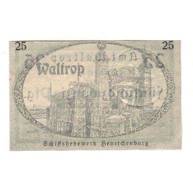 Banknote, Germany, Waltrop Amt, 25 Pfennig, Batiment, 1920, 1920-08-01
