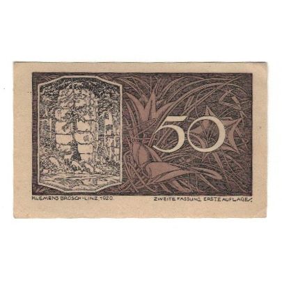 Banknote, Austria, St. Georgen an der Gusen O.Ö. Gemeinde, 50 Heller, valeur