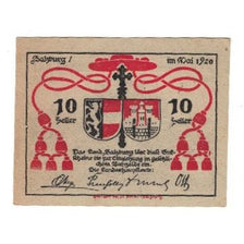 Banknote, Austria, Salzburg Sbg. Land, 10 Heller, paysage, 1920, AU(55-58)