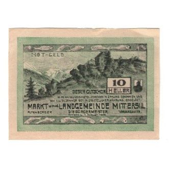 Banknote, Austria, Mittersill Sbg. Markt Und Landgemeinde, 10 Heller, N.D, 1920