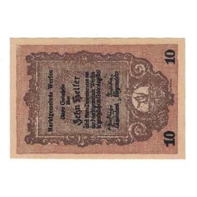 Banknote, Austria, Werfen Sbg. Marktgemeinde, 10 Heller, Batiment, 1920