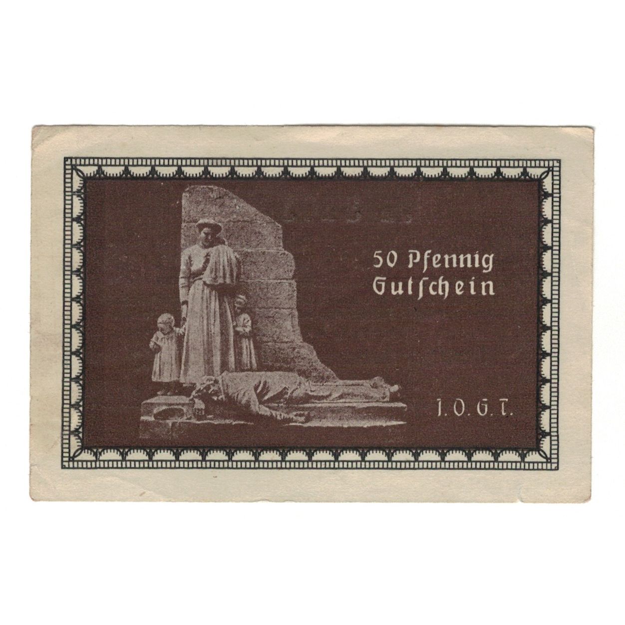 Banknote, Germany, Hamburg, 50 Pfennig, statue, 1921, 1921-04-01, AU(50-53)