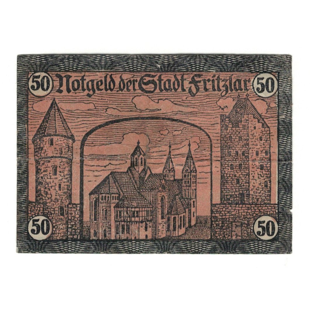 Banknote, Germany, Fritzlar Stadt, 50 Pfennig, Batiment, 1920, 1920-10-11