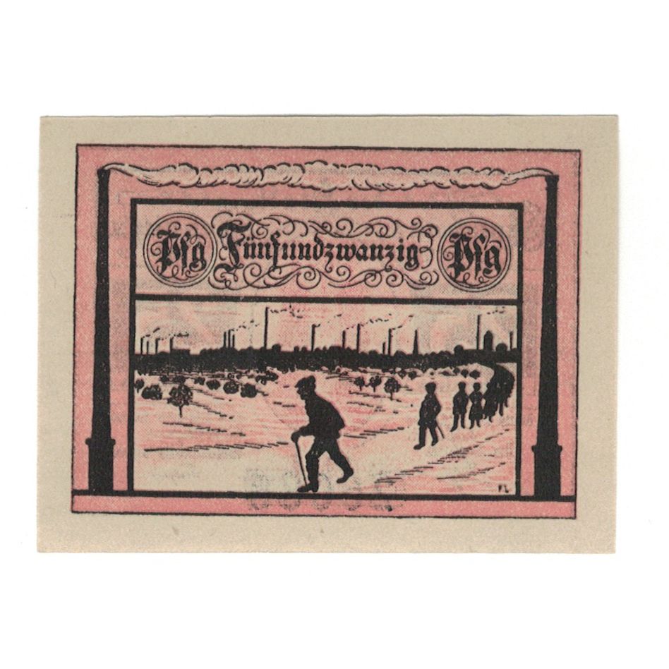 Banknote, Germany, Jessnitz Stadt, 25 Pfennig, paysage, 1921, AU(55-58)