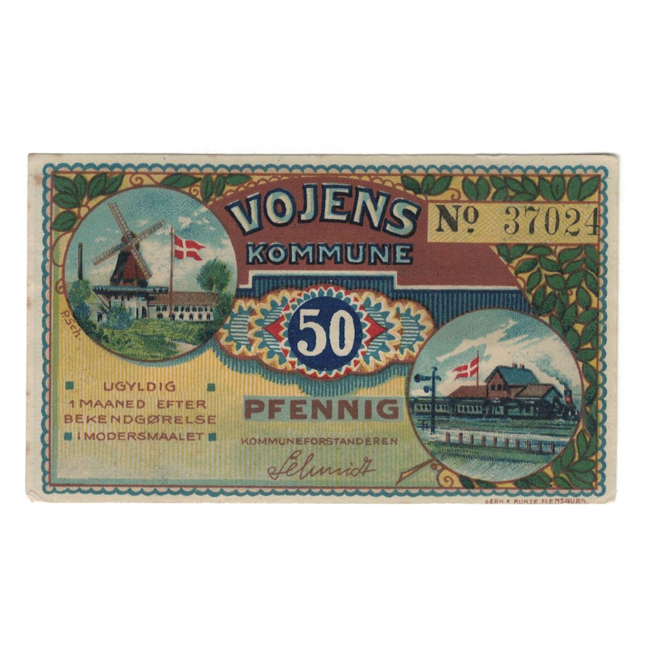 Banknote, Germany, Woyens Gemeinde, 50 Pfennig, paysage, 1920, AU(55-58)
