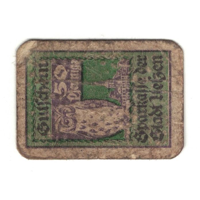 Billet, Allemagne, Uelzen Stadt, 50 Pfennig, hibou, 1922, 1922-07-01, B+