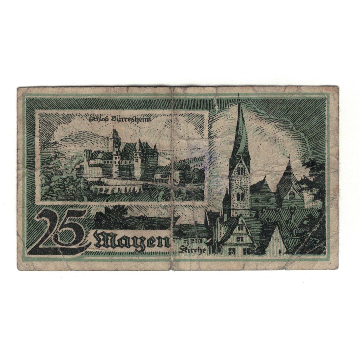 Banknote, Germany, Mayen Stadt, 25 Pfennig, Batiment, 1921, 1921-03-31