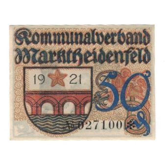 Banknote, Germany, Marktheidenfeld Kommunalverband, 50 Pfennig, personnage