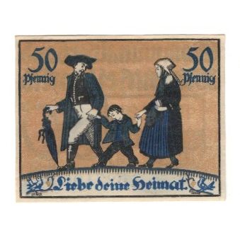 Banknote, Germany, Marktheidenfeld Kommunalverband, 50 Pfennig, personnage