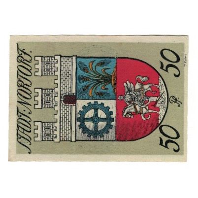 Banknote, Germany, Nortorf Stadt, 50 Pfennig, Blason, 1920, 1920-05-10