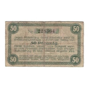 Banconote, Germania, Büren Kreis, 50 Pfennig, Texte, 1917, 1917-07-03, MB