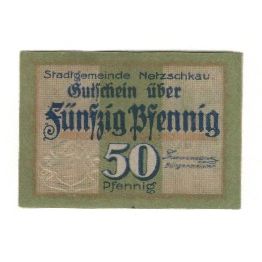 Banknote, Germany, Netzschkau Stadt, 50 Pfennig, pont, 1921, 1921-12-31