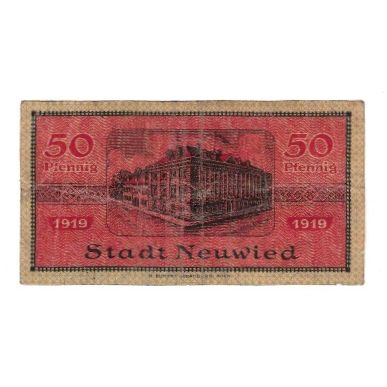 Banknote, Germany, Neuwied Stadt, 50 Pfennig, Batiment, 1918, 1918-10-31