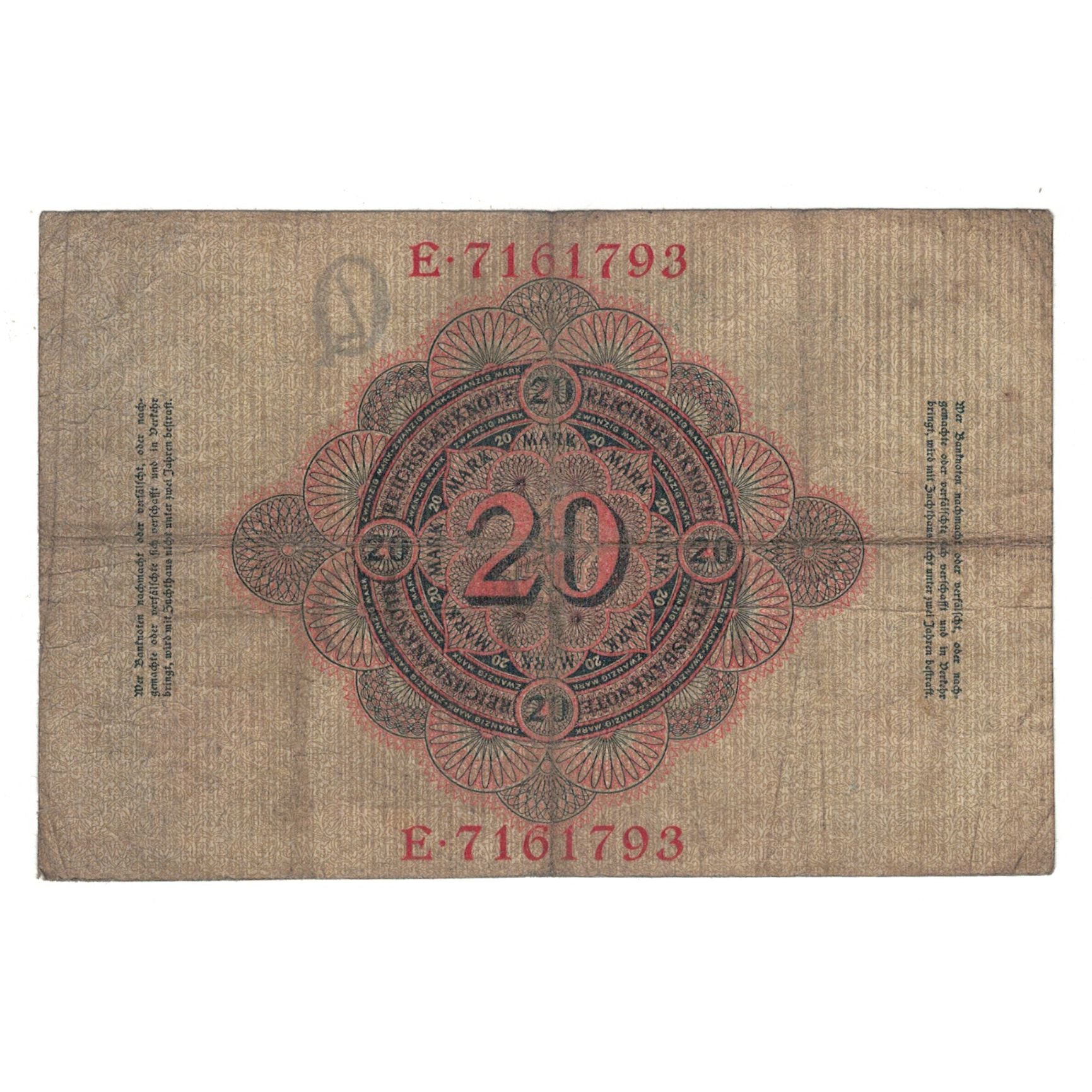 Banconote, Germania, 20 Mark, 1914, 1914-02-19, BB