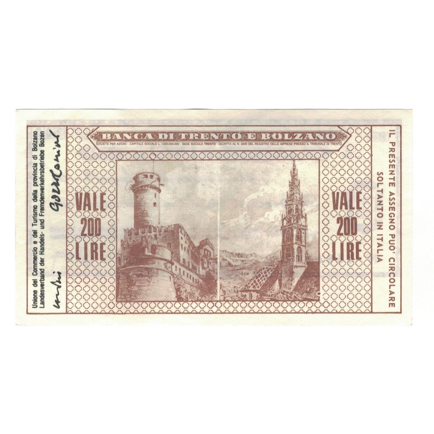 Billete, 200 Lire, 1977, Italia, 1977-02-18, Banca di Trento e Bolzano, EBC