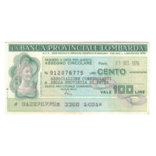 Banknote, Italy, 100 Lire, 1976, 1976-09-23, Banca Provinciale Lombarda