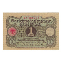 Banknote, Germany, Darlehnskassenschein (State Loan Currency Note), 1 Mark