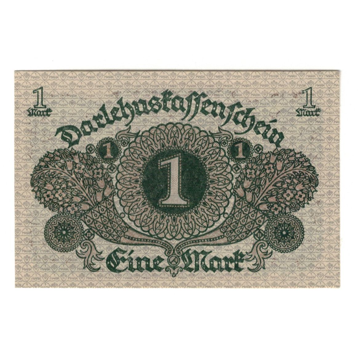Banconote, Germania, Darlehnskassenschein (State Loan Currency Note), 1 Mark
