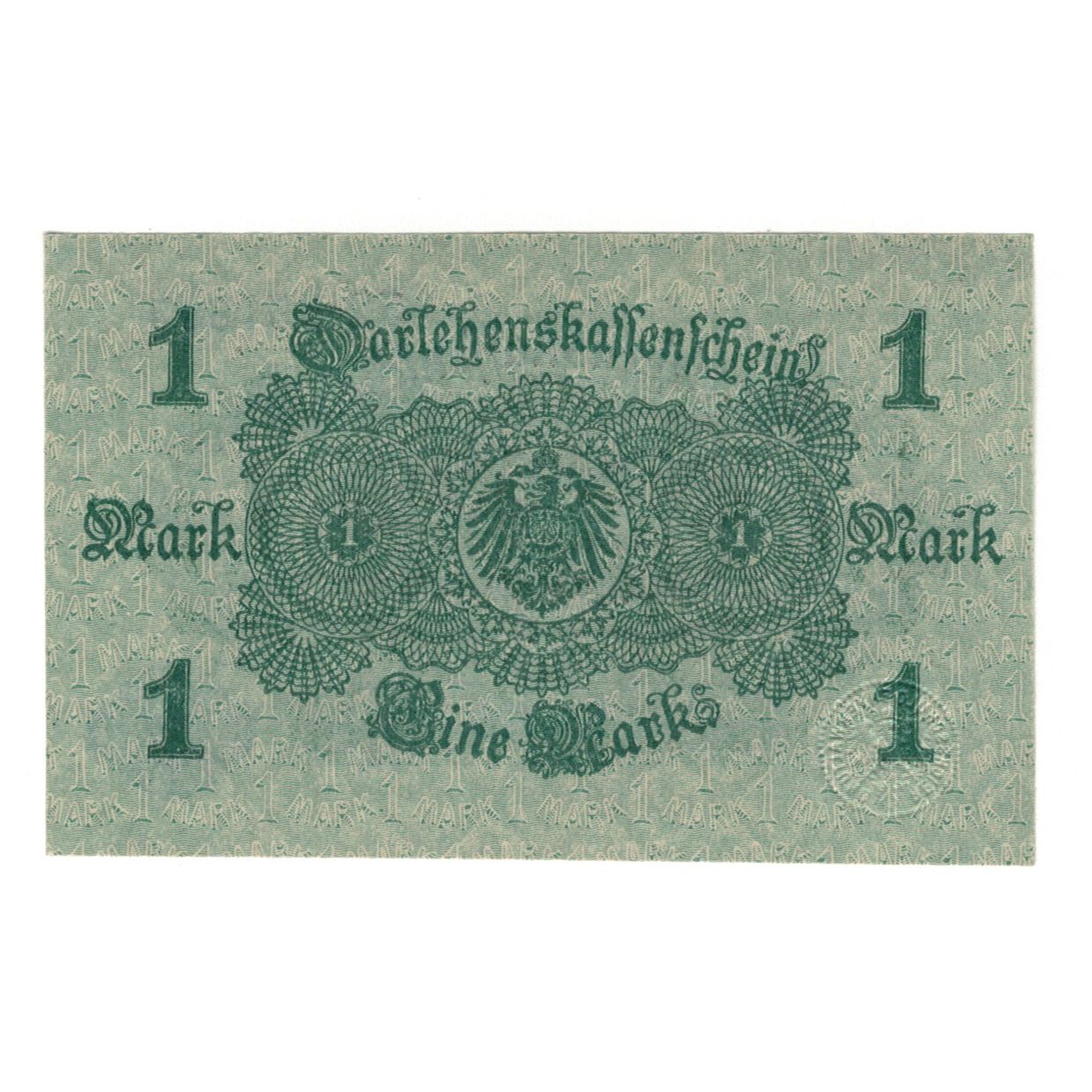 Banknote, Germany, Darlehnskassenschein (State Loan Currency Note), 1 Mark