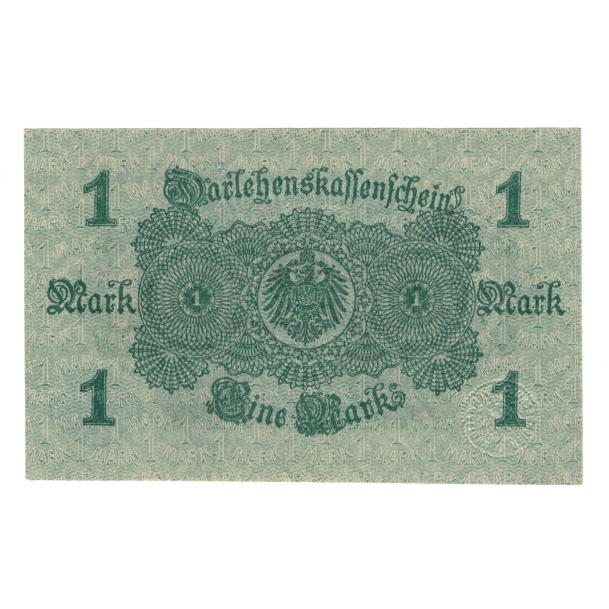 Banknote, Germany, Darlehnskassenschein (State Loan Currency Note), 1 Mark