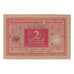 Nota, Alemanha, Darlehnskassenschein (State Loan Currency Note), 2 Mark, valeur