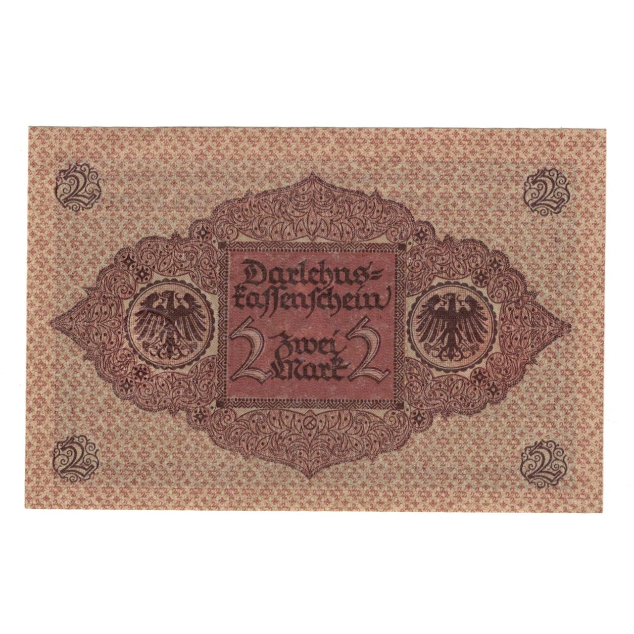 Banknote, Germany, Darlehnskassenschein (State Loan Currency Note), 2 Mark