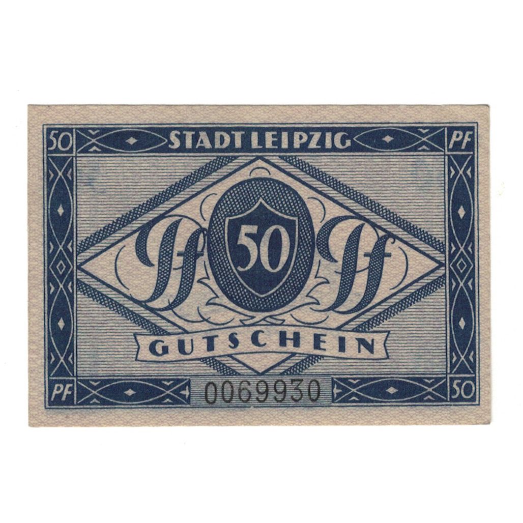 Banknote, Germany, Leipzig Stadt, 50 Pfennig, valeur faciale 1, 1920