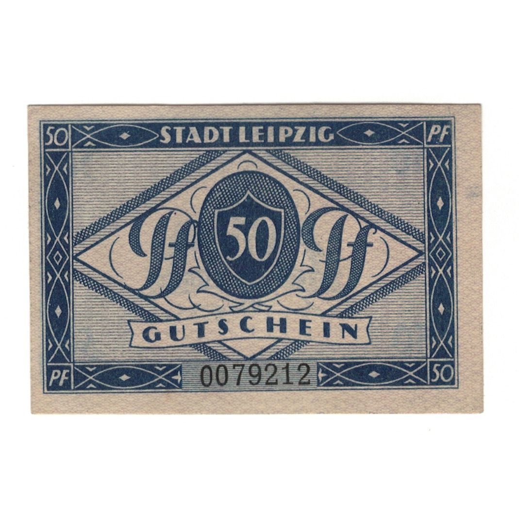 Banknote, Germany, Leipzig Stadt, 50 Pfennig, valeur faciale 2, 1920