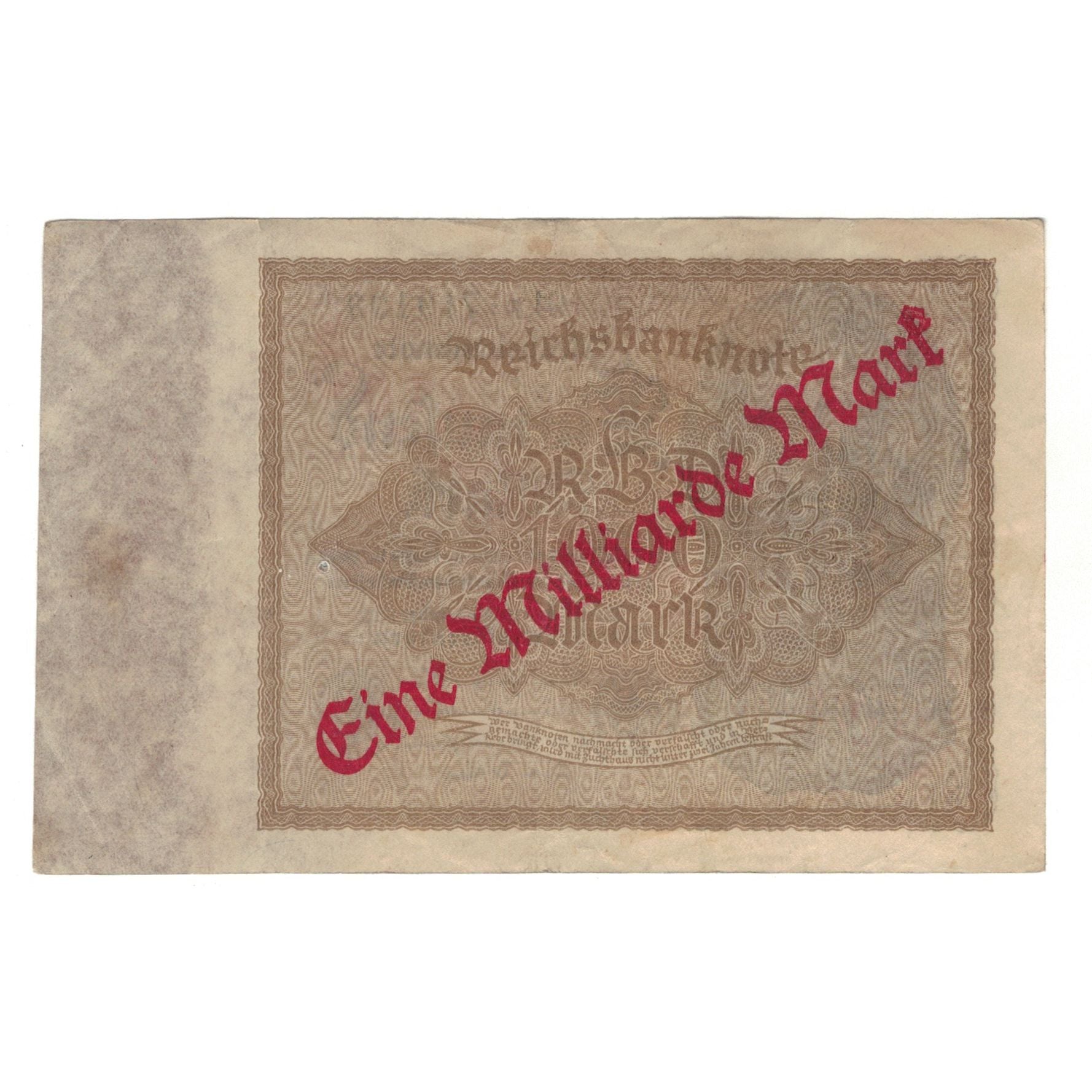 Geldschein, Deutschland, 1 Milliarde Mark on 1000 Mark, 1922, 1922-12-15, SS+