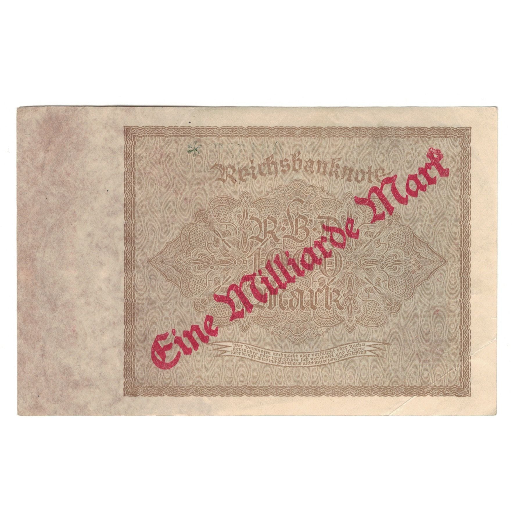 Banconote, Germania, 1 Milliarde Mark on 1000 Mark, 1922, 1922-12-15, BB+