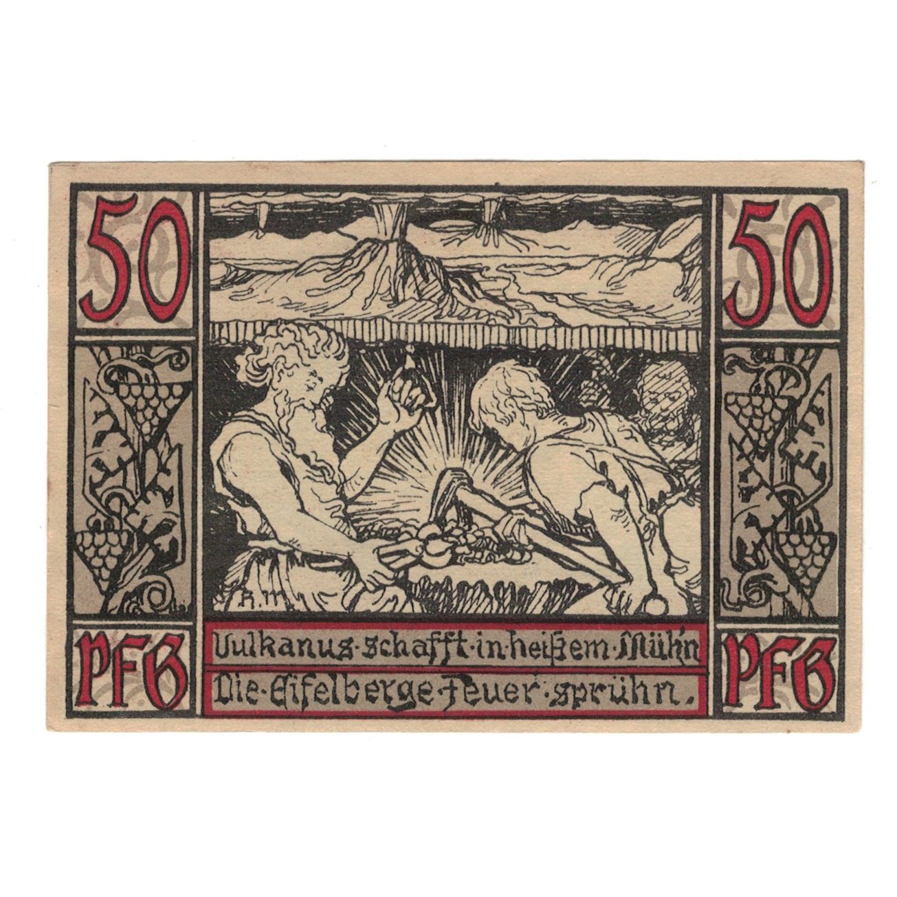 Banknote, Germany, Neuenahr, Bad Kurdirektion, 50 Pfennig, personnage, 1922