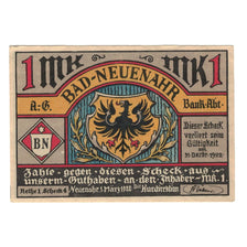 Geldschein, Deutschland, Neuenahr, Bad Kurdirektion, 1 Mark, personnage 1, 1922