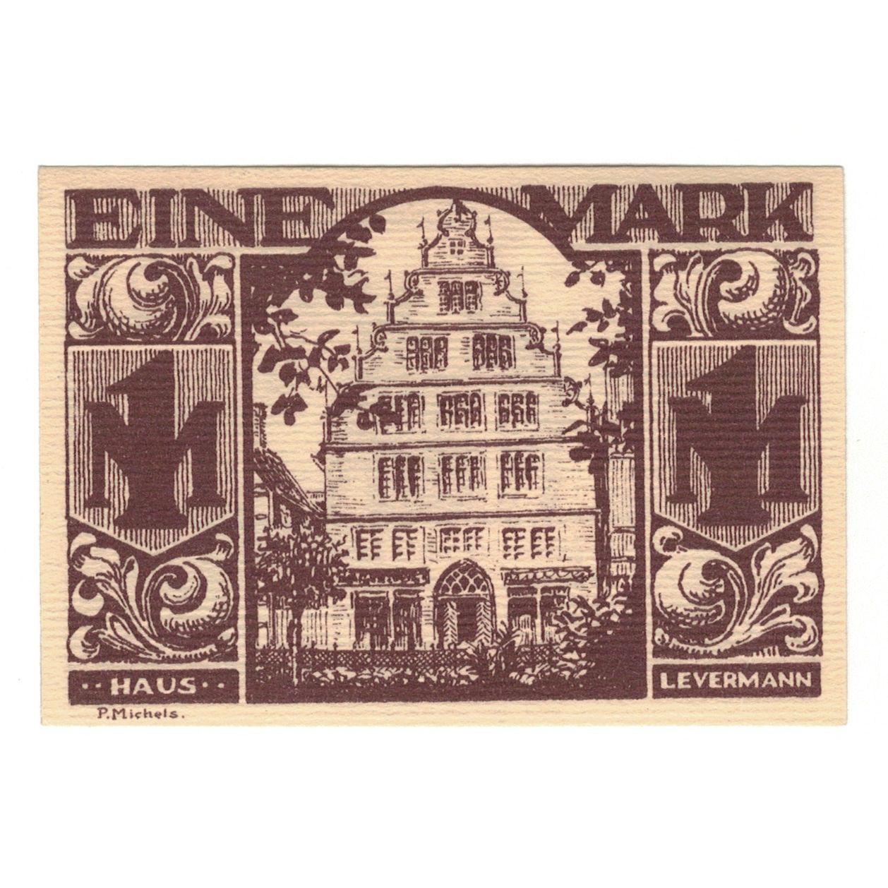 Banknote, Germany, Paderborn Stadt, 1 Mark, personnage, 1921, 1921-11-10