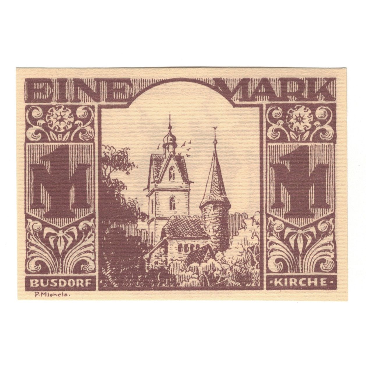 Banknote, Germany, Paderborn Stadt, 1 Mark, personnage 3, 1921, 1921-11-10
