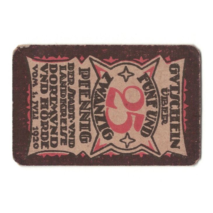 Banknote, Germany, Dortmund und Hörde Städte und Kreise, 25 Pfennig, valeur