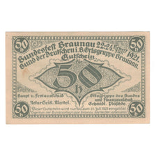 Biljet, Oostenrijk, Braunau, 50 Heller, paysage, 1921, 1921-07-31, SUP