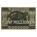 Banknote, Germany, Düsseldorf Stadt, 5 Millionen Mark, corbeau, 1923