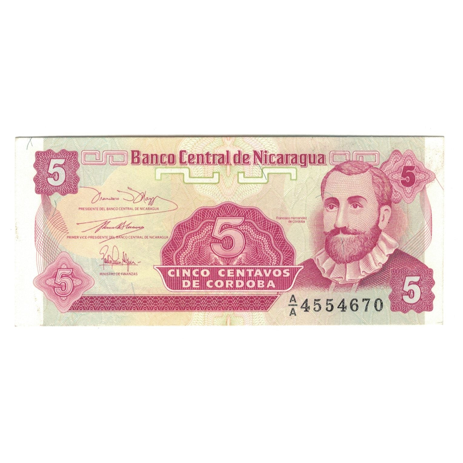 Biljet, Nicaragua, 5 Centavos, Undated (1991), KM:168, SPL