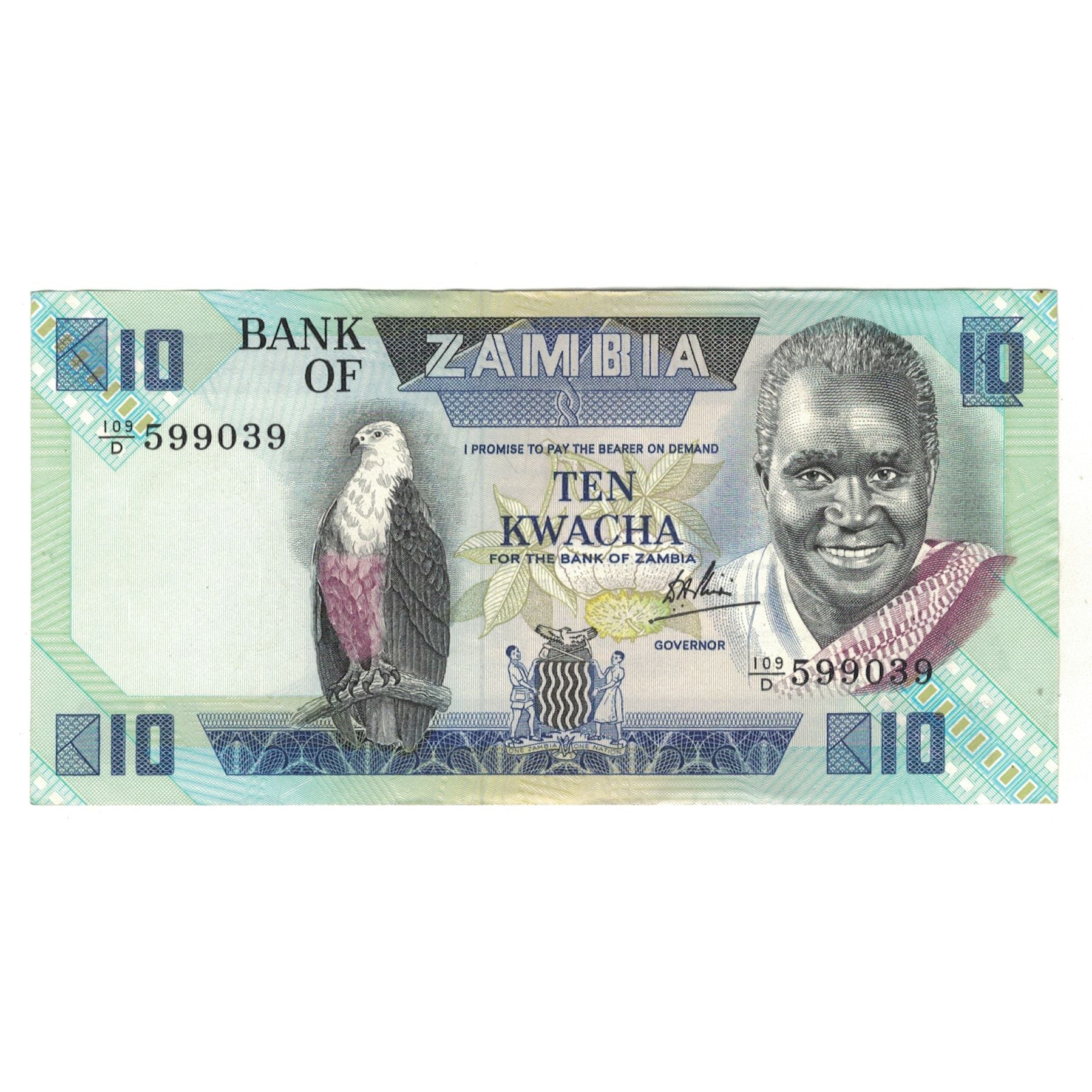 Banconote, Zambia, 10 Kwacha, Undated (1980-88), KM:26, SPL-