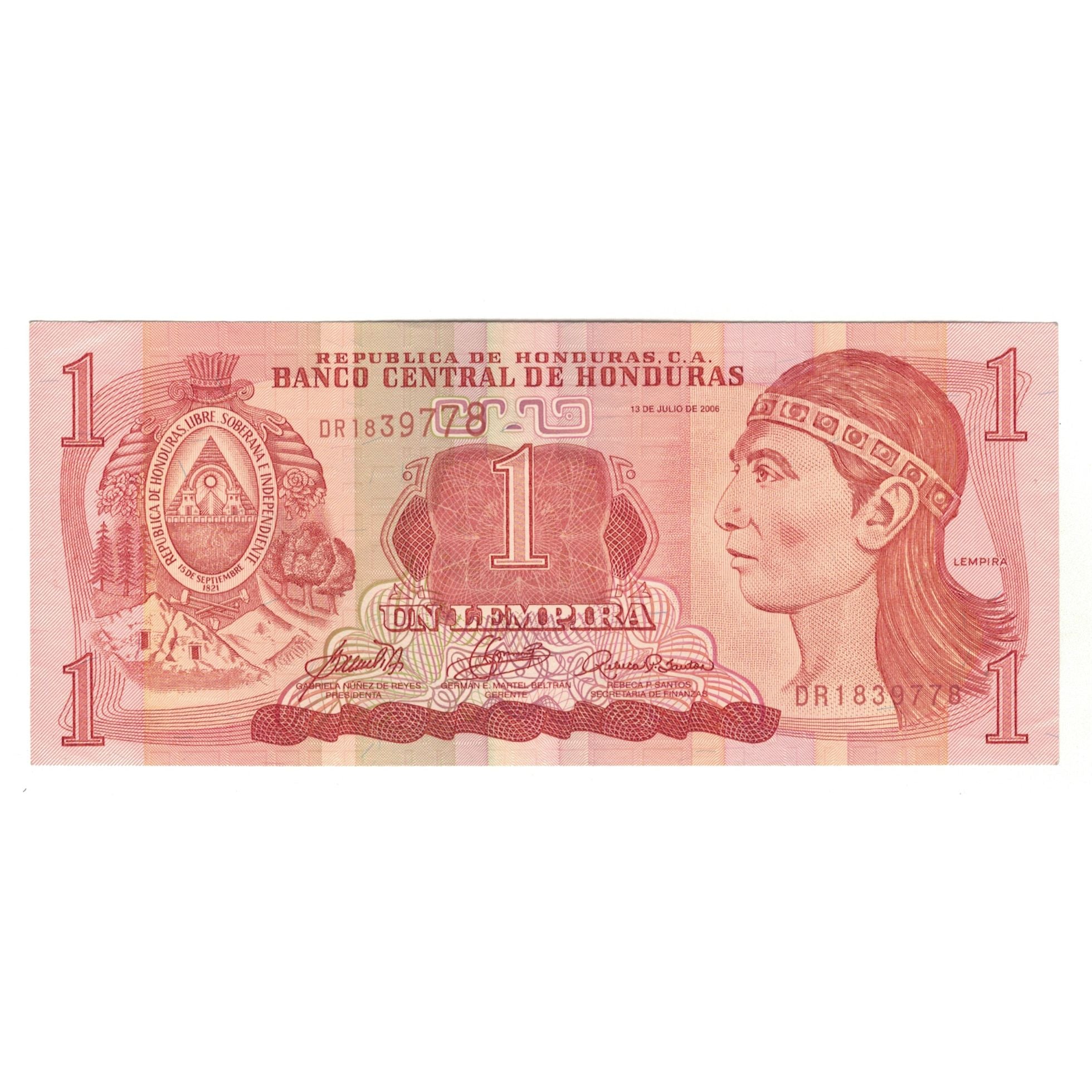Billete, 1 Lempira, 2000-2006, Honduras, 2006-07-13, KM:84, SC