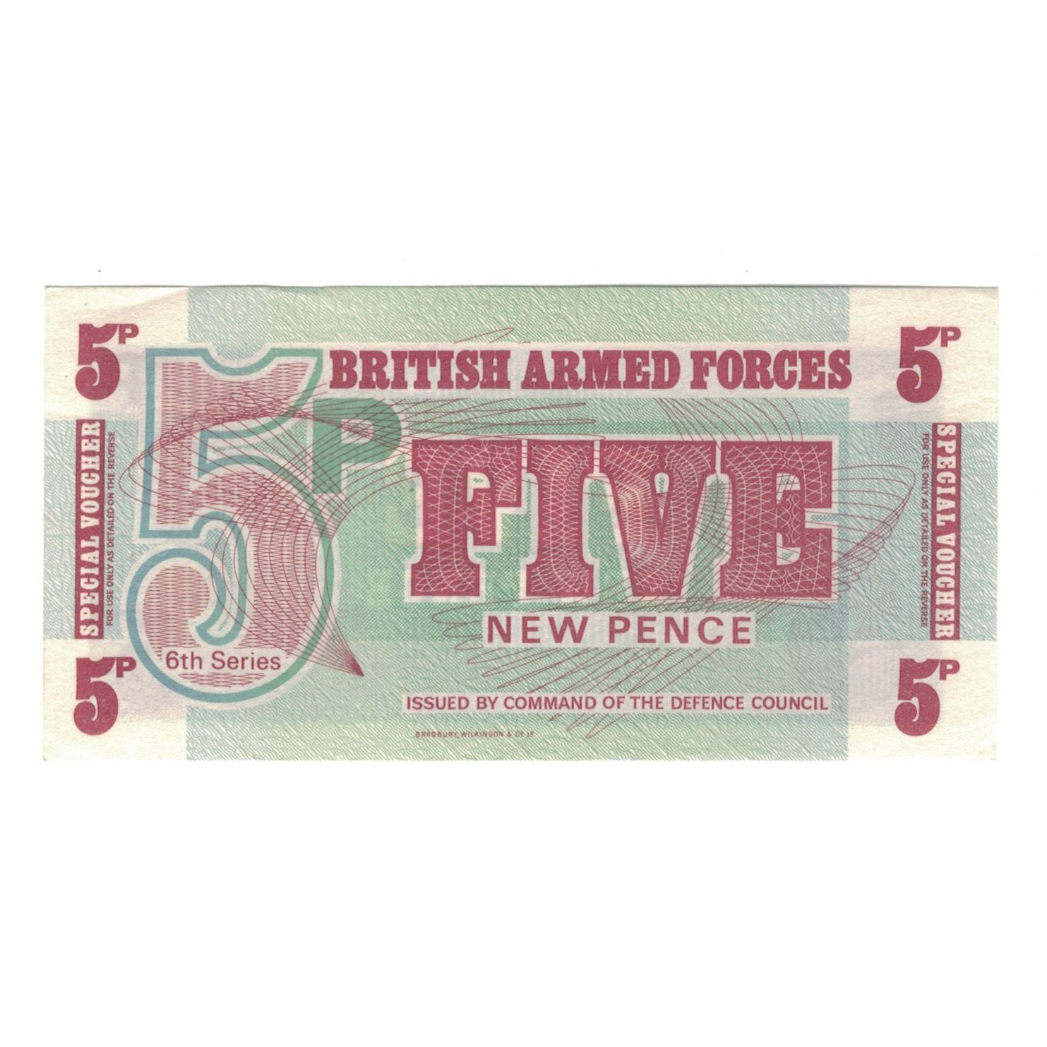 Banknot, Wielka Brytania, 5 New Pence, Undated (1972), KM:M47, AU(55-58)