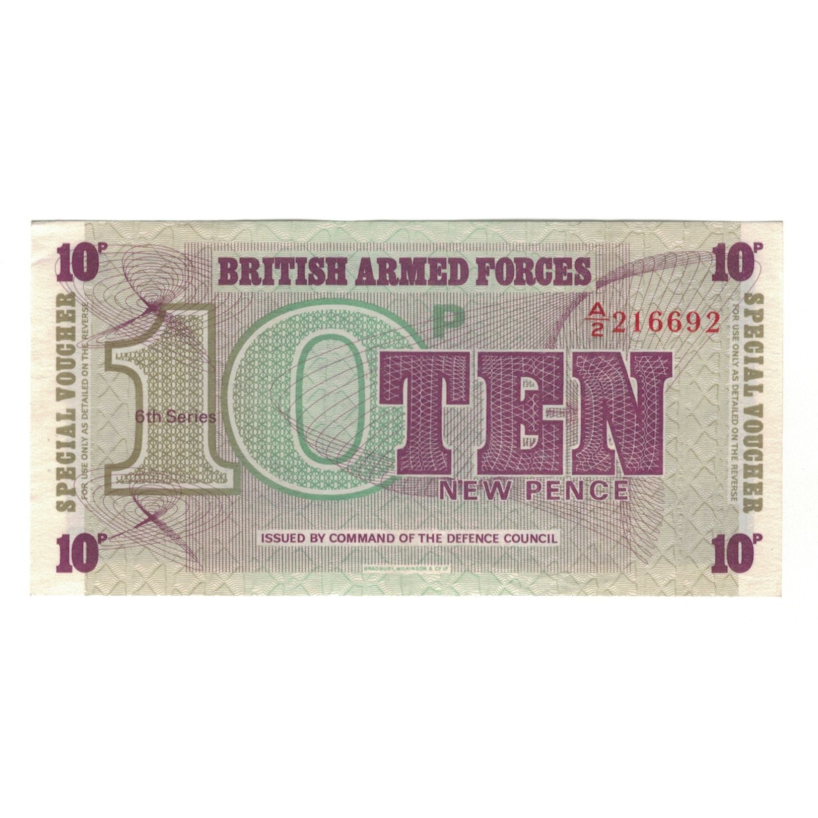 Banknote, Great Britain, 10 New Pence, Undated (1972), KM:M48, AU(55-58)
