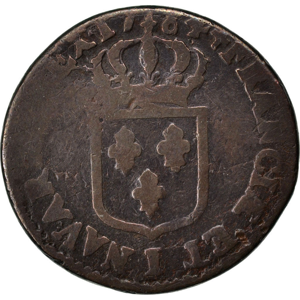 Frankrijk, Louis XVI, Sol, Sol ou sou, 1784, Limoges, Koper, ZG, Gadoury:350