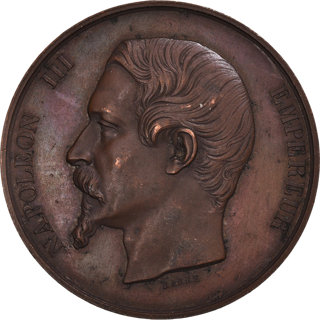 France, Médaille, Napoléon III, Lycée Impérial Saint-Louis, 1858, Barre