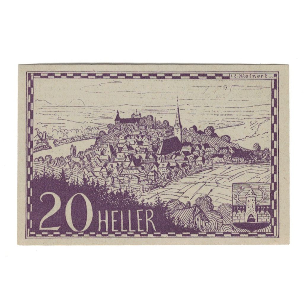Banconote, Austria, Ottensheim O.Ö. Marktgemeinde, 20 Heller, paysage 1, 1920