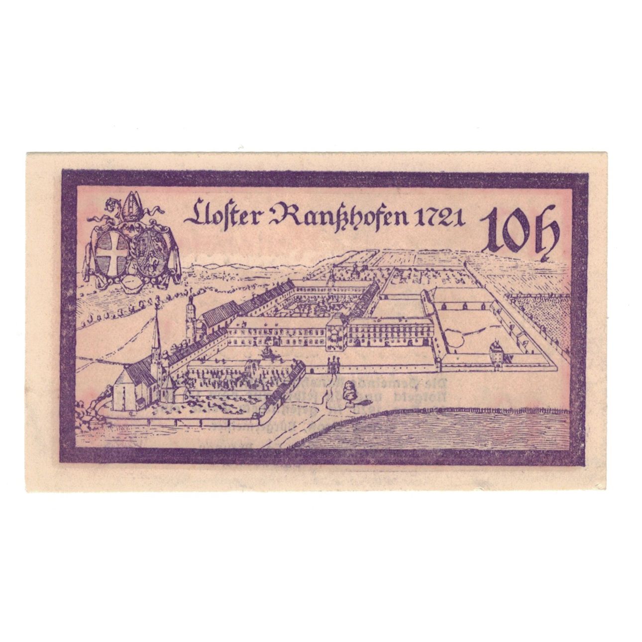 Banconote, Austria, Ranshofen O.Ö. Gemeinde, 10 Heller, paysage, 1920