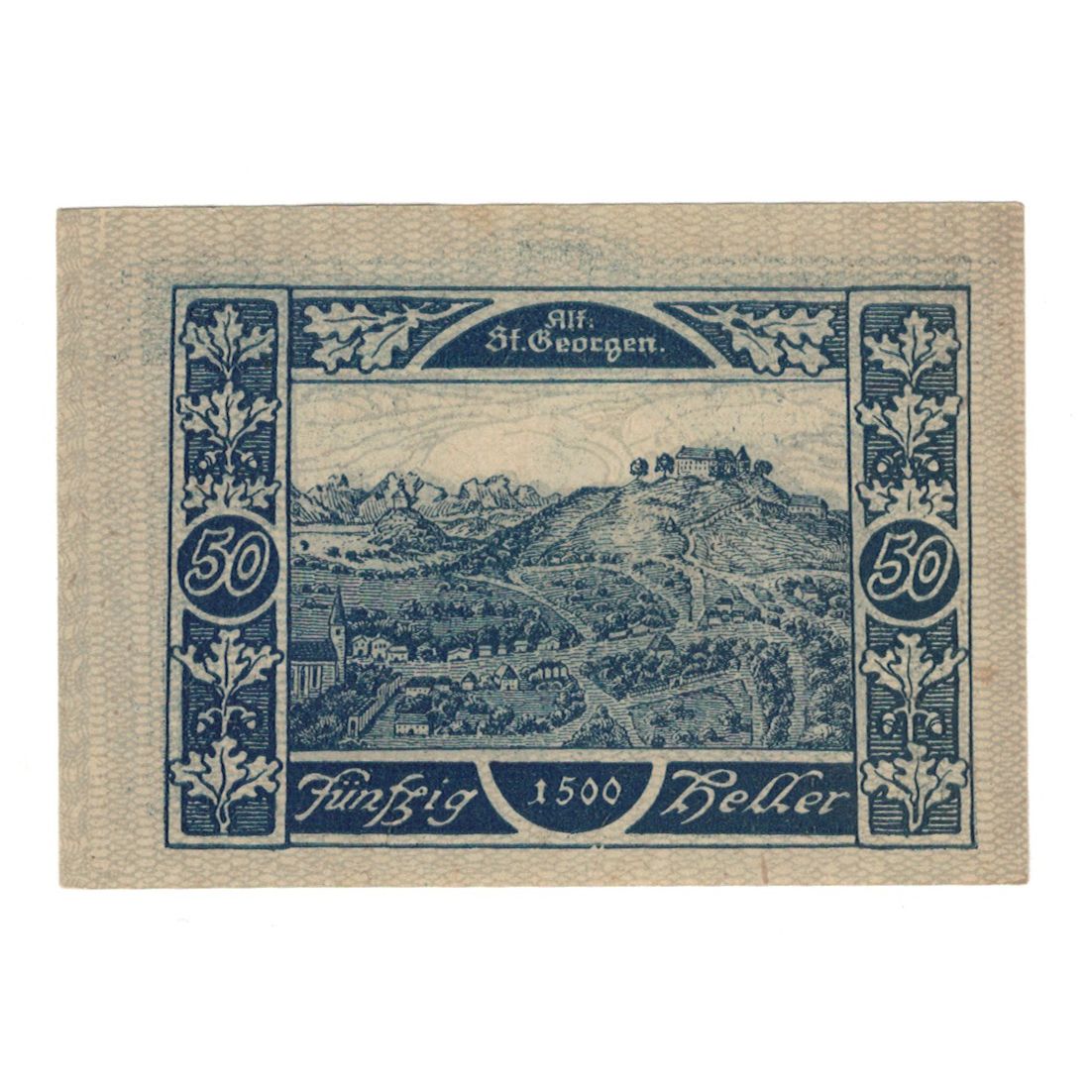 Banconote, Austria, St. Georgen im Attergau O.Ö. Marktgemeinde, 50 Heller