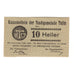 Banknote, Austria, Tulln N.Ö. Stadtgemeinde, 10 Heller, Texte, 1920