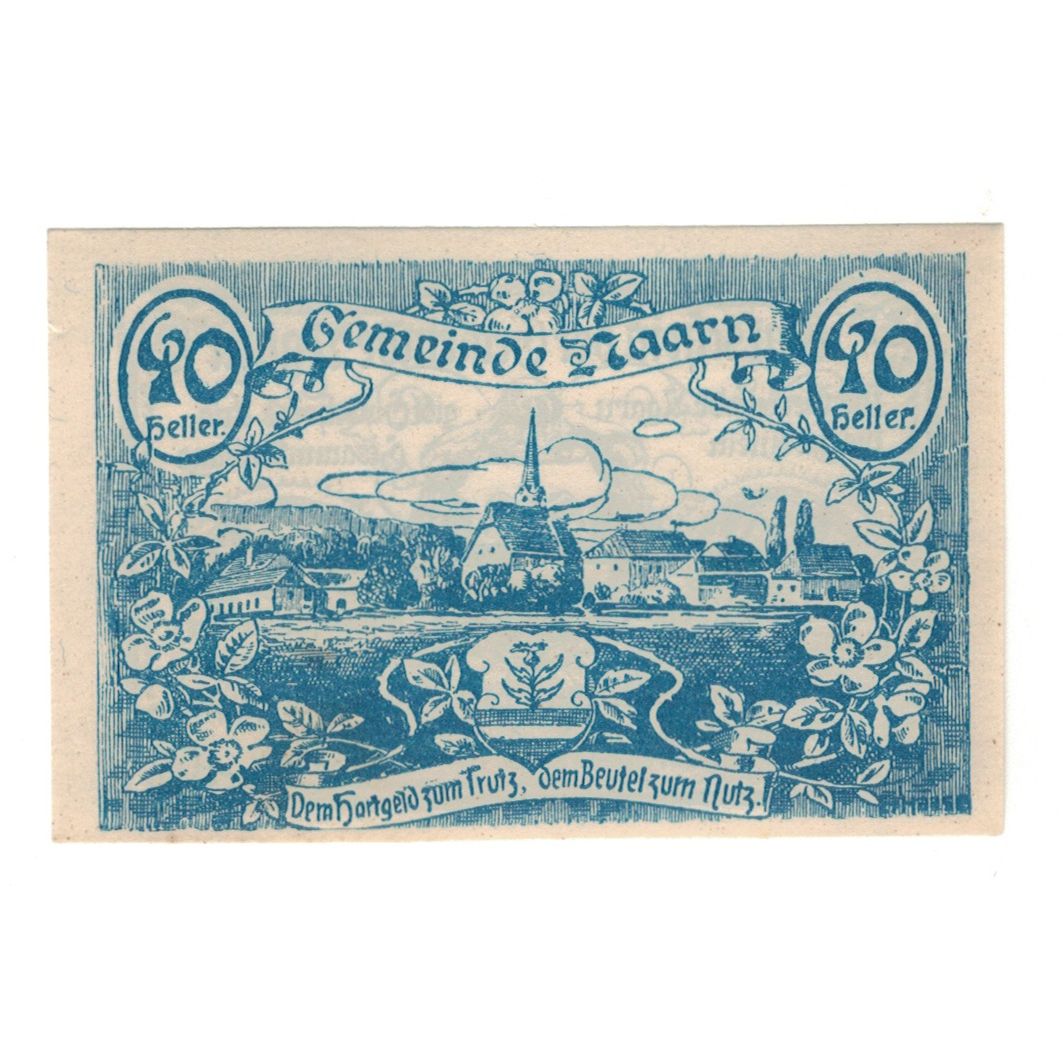 Billete, Austria, Naarn O.Ö. Gemeinde, 40 Heller, paysage, 1920, 1920-12-31